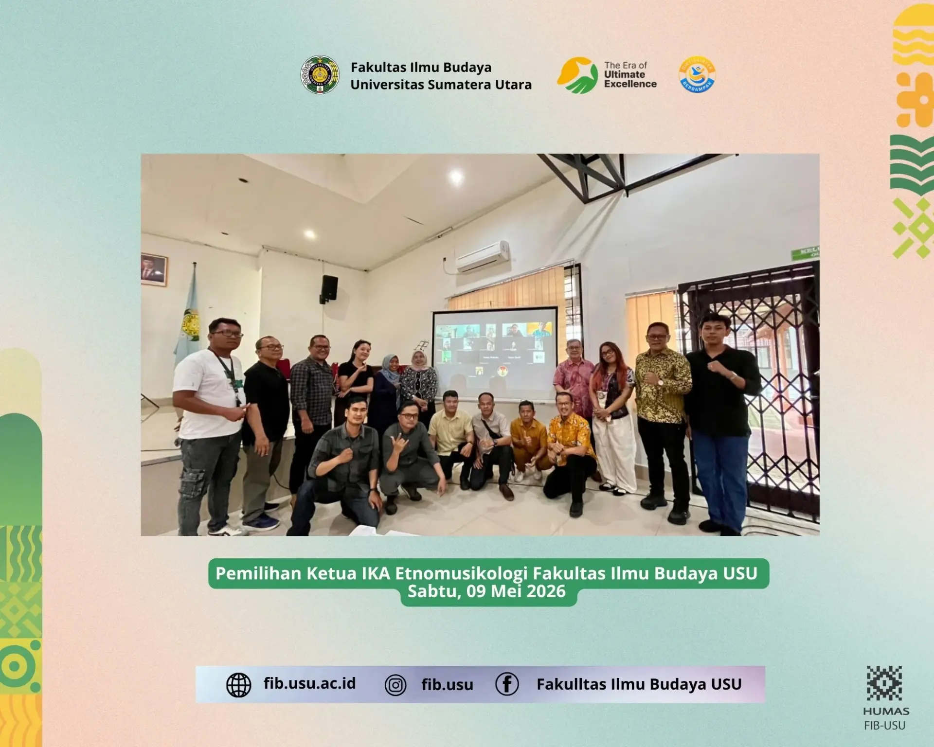 Edward Bangun Terpilih sebagai Ketua IKA Etnomusikologi FIB USU
